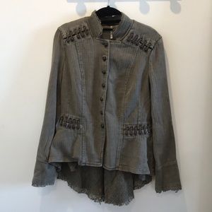 Free People Military Jacket w/ Peplum Fit